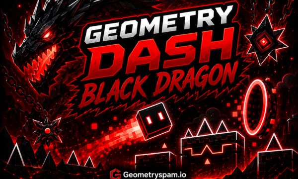 Géométrie Dash Dragon Noir